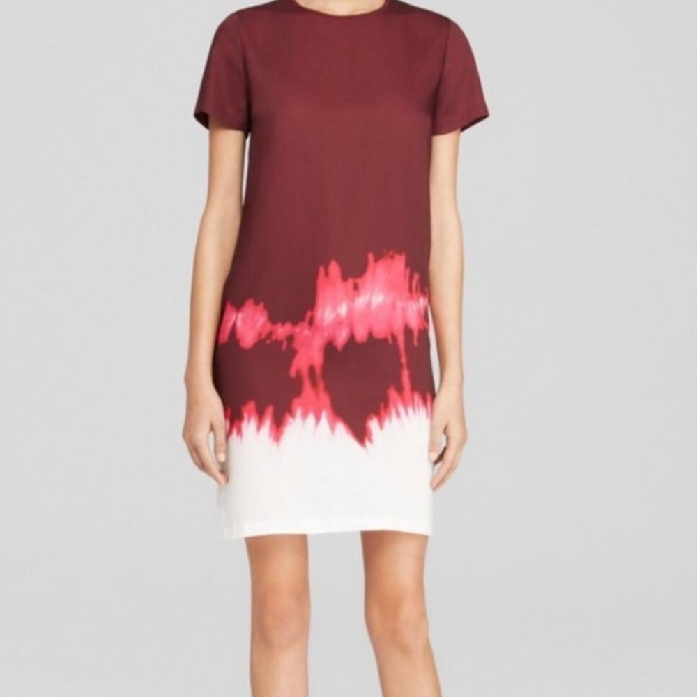VINCE Red and White Tie-Dye Dress (with Pockets!)